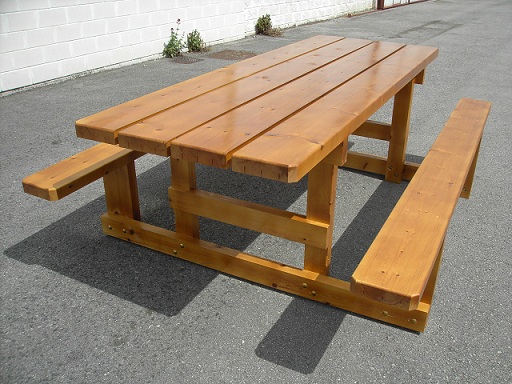 COMPRAR MESAS DE PICNIC DE MADERA DE ROBLE ALISTONADO CON BANCOS, MODELO DE F�CIL ACCESO A LOS ASIENTOS, MODELO MESA VADA ROBLE